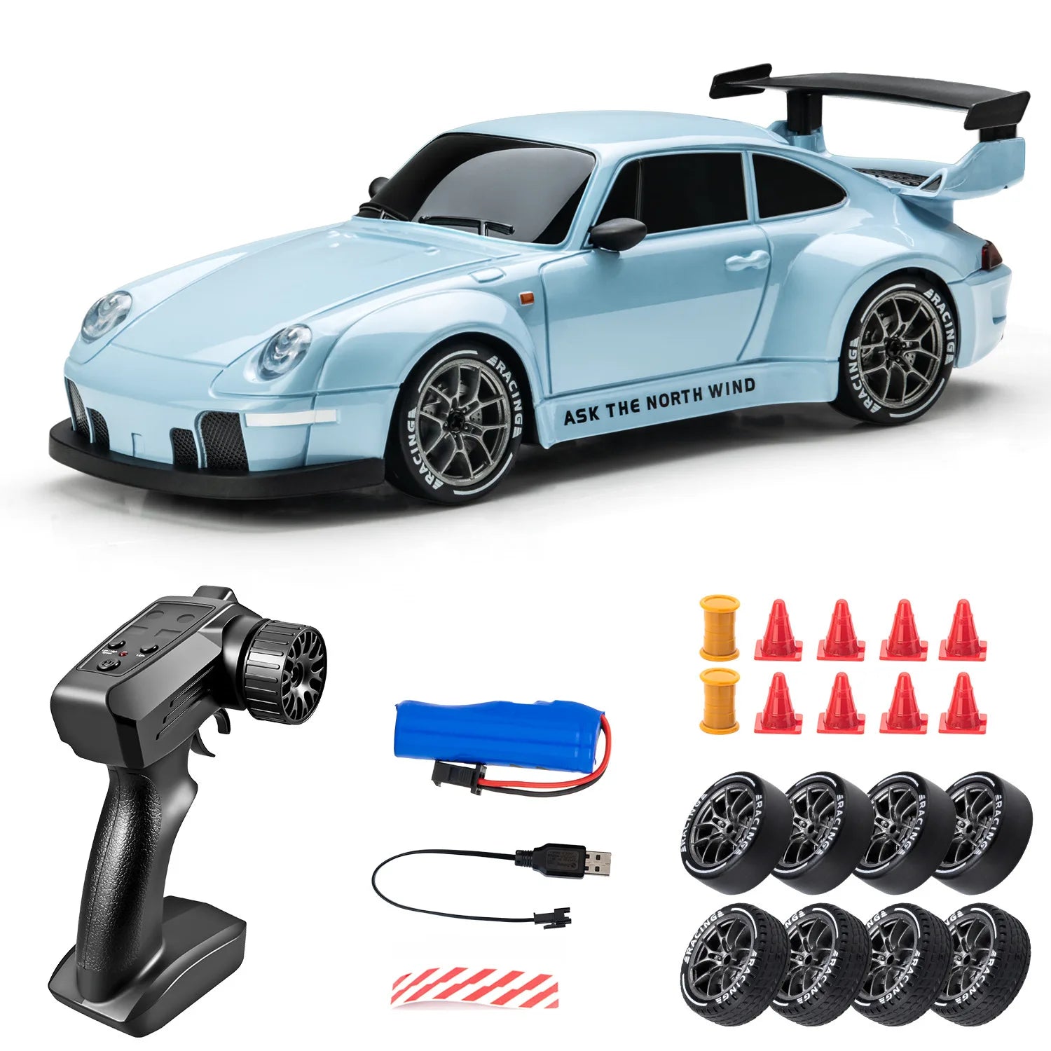 DriftCars Pro — Samochód RC Drift 1:24, 4WD, LED